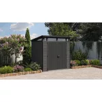 Keter Cortina 7x7 kerti tároló grafitszürke, padlóval