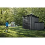 Keter Cortina 7x7 kerti tároló grafitszürke, padlóval