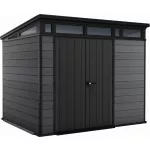 Keter Cortina 9x7 kerti tároló grafitszürke, padlóval