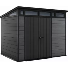 Keter Cortina 9x7 kerti tároló grafitszürke, padlóval