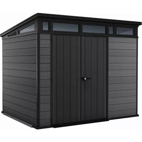 Keter Cortina 9x7 kerti tároló grafitszürke, padlóval