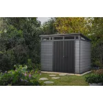 Keter Cortina 9x7 kerti tároló grafitszürke, padlóval