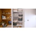 Curver Jute Cube doboz 17L szürke