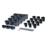 Prosperplast CASCADE WALL kaspó készlet a falra antracit