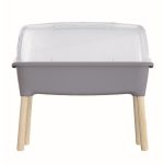 Prosperplast RESPANA PLANTER WOOD HIGH SET palántázó 78 cm szürke kő