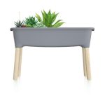Prosperplast RESPANA PLANTER WOOD HIGH SET palántázó 78 cm szürke kő