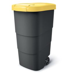   Prosperplast Wheeler 110 l szemetes kuka antracit sárga fedéllel