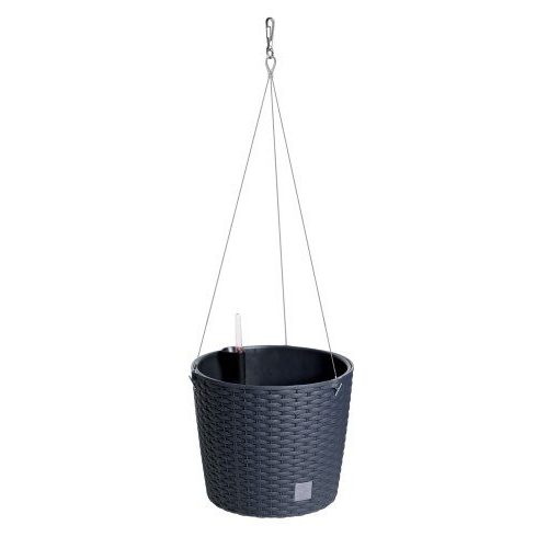 Virágcserép Prosperplast RATO ROUND W 25,6 cm felfüggeszthető, antracit színben