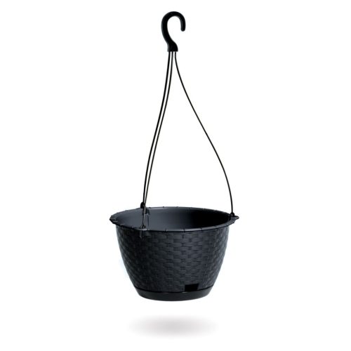 Virágcserép Prosperplast RATOLLA ROUND W antracit felfüggeszthető 21,5cm