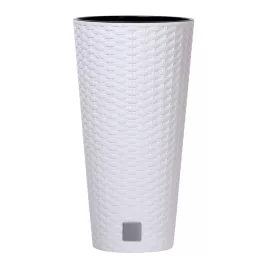   Prosperplast Rato Tubus virágcserép fehér 40 cm-es betéttel