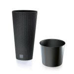 Prosperplast Rato Tubus virágcserép antracit 20 cm-es betéttel