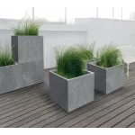Virágcserép Prosperplast SIERRA CASE beton effect  57,7 cm szürke
