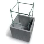 Virágcserép Prosperplast SIERRA CASE beton effect  57,7 cm szürke