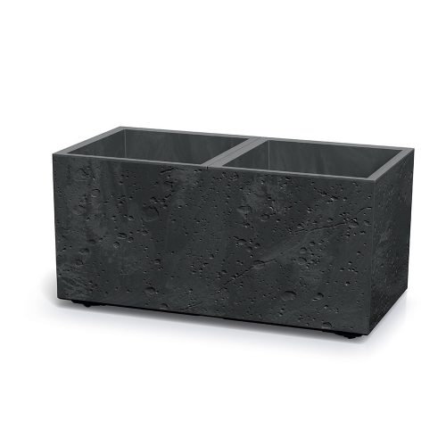 Virágcserép Prosperplast SIERRA CASE beton hatású 77 cm fekete beton