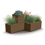 Virágcserép Prosperplast MADERA SQUARE eco fa 38,5 cm fehér