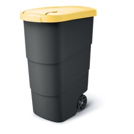   Prosperplast Wheeler 90 l szemetes kuka antracit sárga fedéllel