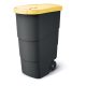Prosperplast Wheeler 90 l szemetes kuka antracit sárga fedéllel