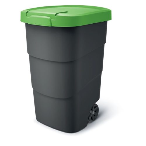 Prosperplast Wheeler 95 l szemetes kuka antracit zöld fedéllel