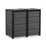 Kerti tároló Keter Hide Away 2x 120 l-es kukákhoz, szürke