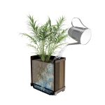 Keter Deco Square Magas virágcserép, diófa