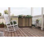 Keter Deco téglalap alakú magas virágcserép, diófa