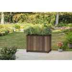 Keter Deco téglalap alakú magas virágcserép, diófa