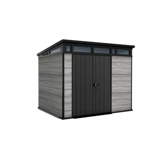 Kerti ház Keter PENT Signature 9x7 Storm Grey, padlóval