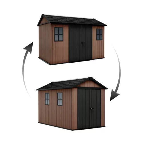 Keter Newton Plus wide 11x7,5 barna kerti ház padlóval