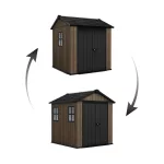 Keter Apex 7,5 x 7 Walnut kerti ház, padlóval