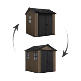 Keter Apex 7,5 x 7 Walnut kerti ház, padlóval