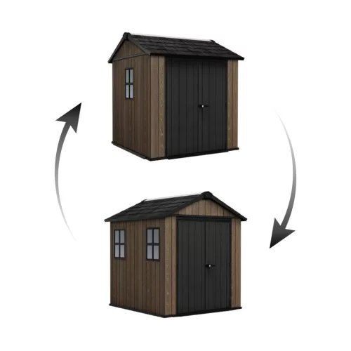 Keter Apex 7,5 x 7 Walnut kerti ház, padlóval