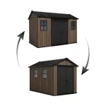 Keter Apex 7,5 x 11 Walnut kerti ház, padlóval