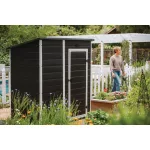 Kerti ház Keter Essential 6 x 4 sötétszürke / fehér, padlóval