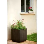 Keter Cube Planter M virágláda whiskey barna