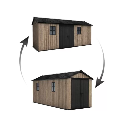 Keter Apex 7,5 x 17 Ashwood kerti ház, padlóval