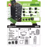 Patrol Modular 860 l fekete komposztáló