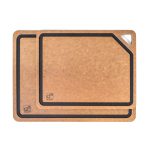 G21 EcoCut vágódeszka természetes cellulózból – 2 db-os készlet, barna