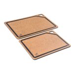 G21 EcoCut vágódeszka természetes cellulózból – 2 db-os készlet, barna