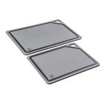 G21 EcoCut szeletelődeszka természetes cellulózból – 2 darabos készlet, grafit színben