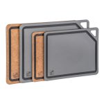 G21 EcoCut szeletelődeszka természetes cellulózból – 2 darabos készlet, grafit színben