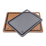 G21 EcoCut szeletelődeszka természetes cellulózból – 2 darabos készlet, barna/grafit színben