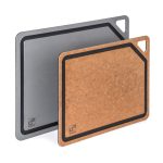 G21 EcoCut szeletelődeszka természetes cellulózból – 2 darabos készlet, grafit/barna színben