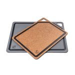 G21 EcoCut szeletelődeszka természetes cellulózból – 2 darabos készlet, grafit/barna színben