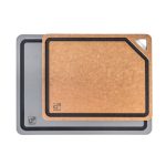 G21 EcoCut szeletelődeszka természetes cellulózból – 2 darabos készlet, grafit/barna színben