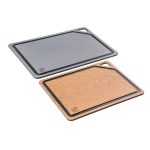 G21 EcoCut szeletelődeszka természetes cellulózból – 2 darabos készlet, grafit/barna színben