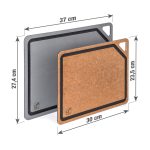 G21 EcoCut szeletelődeszka természetes cellulózból – 2 darabos készlet, grafit/barna színben