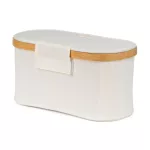 Tárolódoboz G21 30 x 15 x 15 cm, bambusz fedéllel, bézs