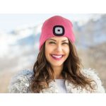 Sixtol sapka LED-es fejlámpával, újratölthető rózsaszín