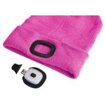 Sixtol sapka LED-es fejlámpával, újratölthető rózsaszín