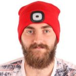 Sixtol sapka LED-es fejlámpával, újratölthető piros színben